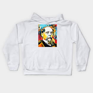 Charles Dickens Abstract Portrait | charlles dickens abstract artwork 15 Kids Hoodie